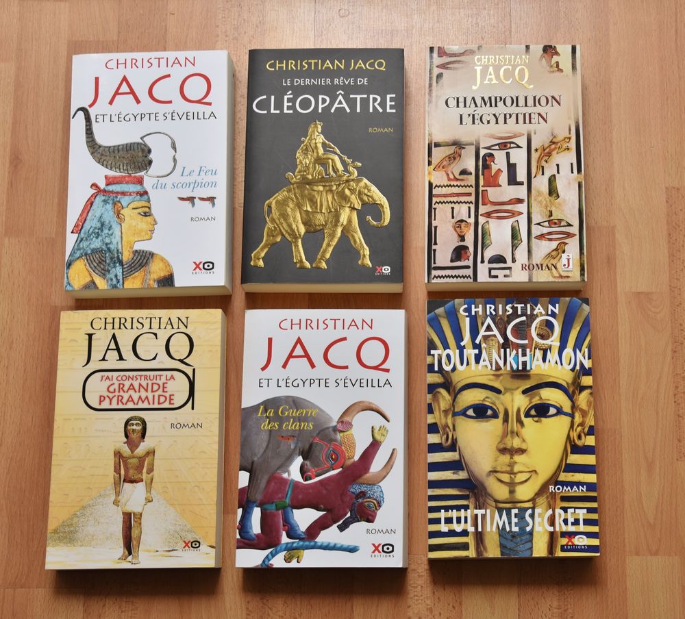 Lot 6 romans Egypte Christian JACQ. Etat NEUF Livres et BD