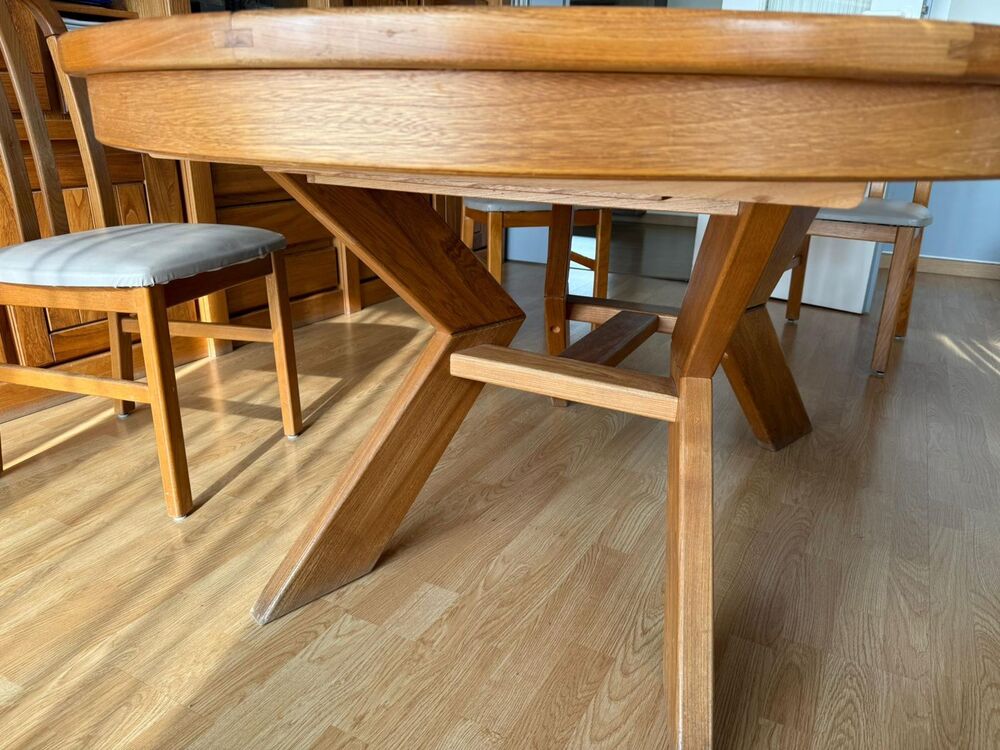 Table Ovale en Orme Massif Meubles