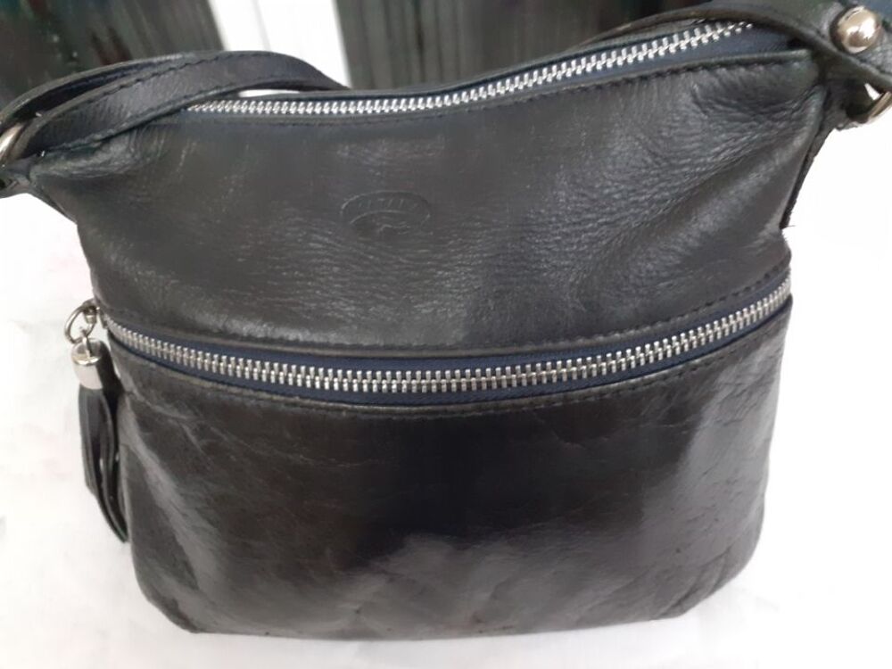 Sac &agrave; main en cuir avec bandouli&egrave;re katana Maroquinerie