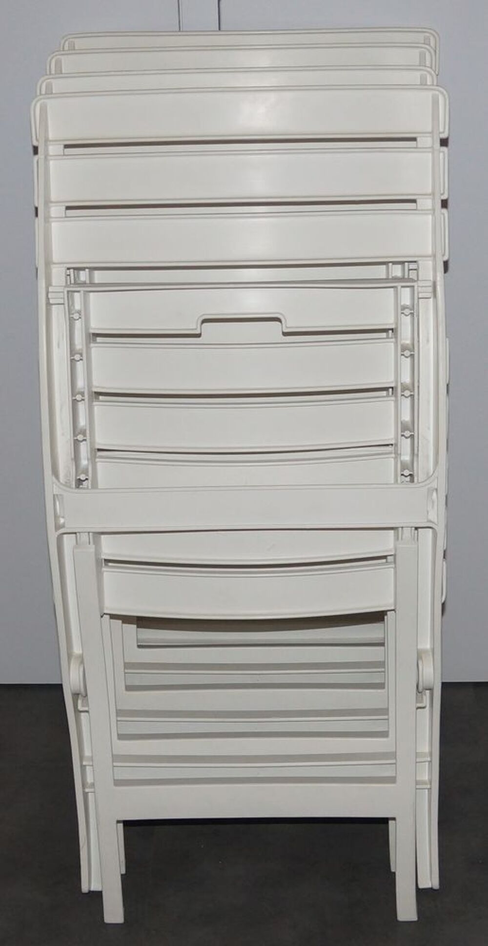 LOT 4 CHAISES JARDIN PLIANTE Meubles