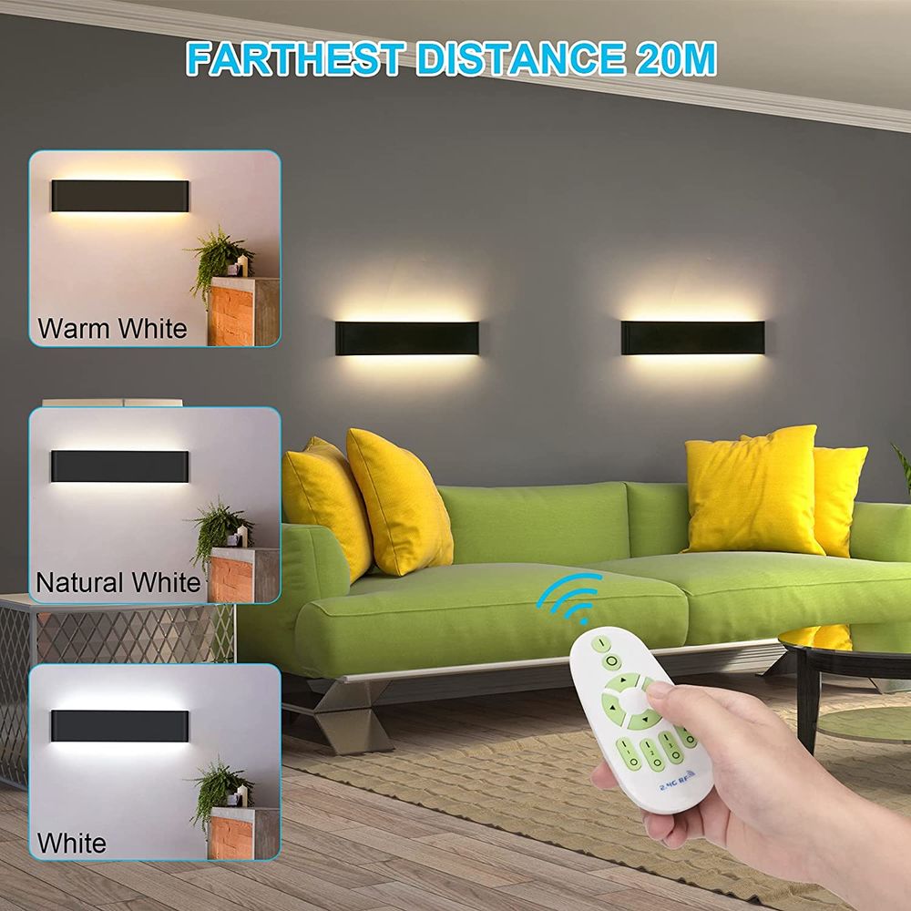 Neuf Applique Murale Interieur Avc t&eacute;l&eacute;commande LUTDK Smart Meubles