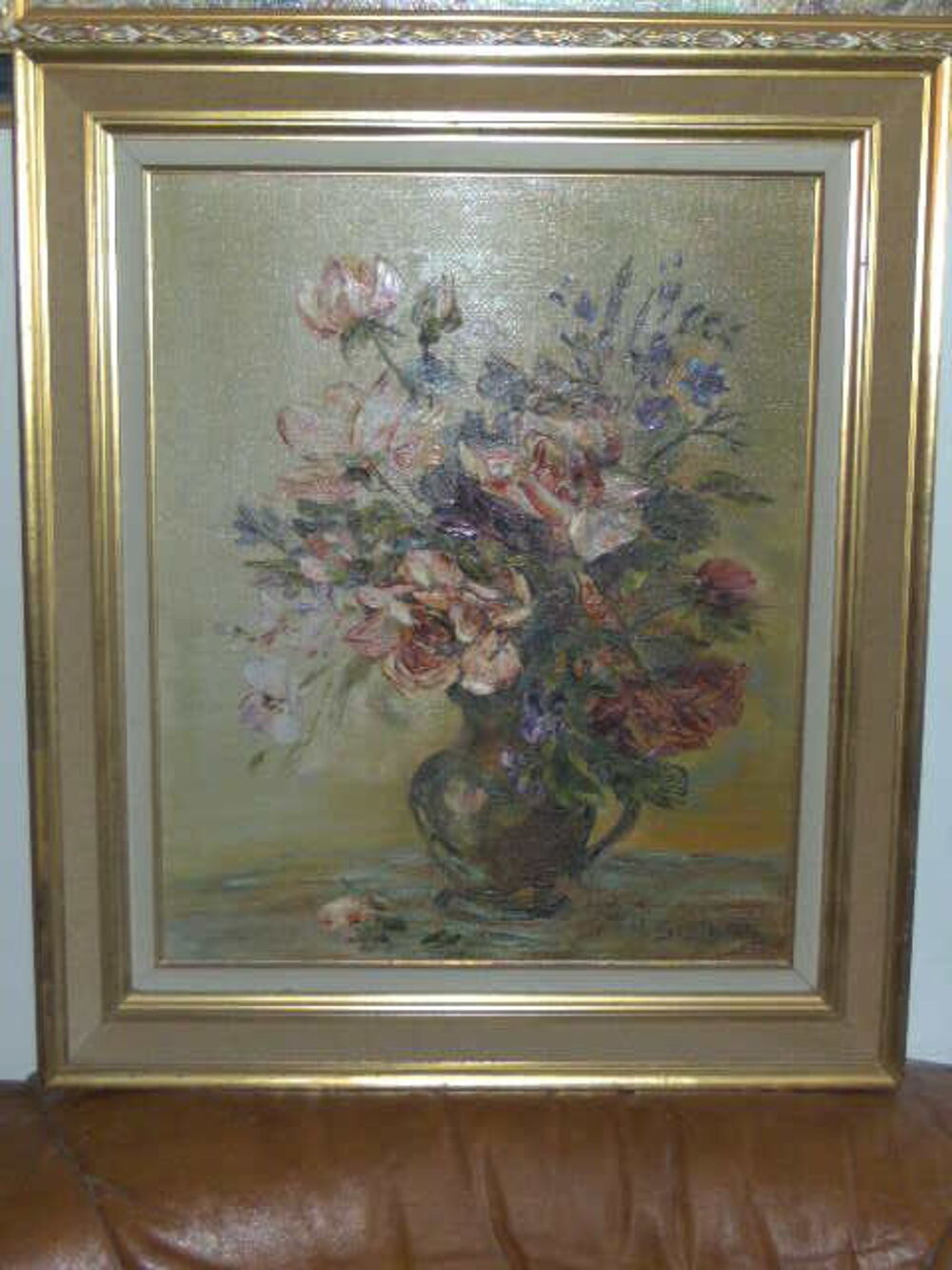 Marie Sistrier 1908-1992 Huiles sur toile Bouquet de Fleurs Dcoration