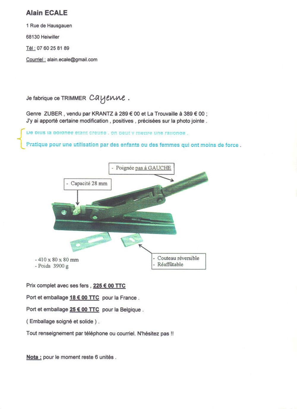 TRIMMER pour micromonteurs 