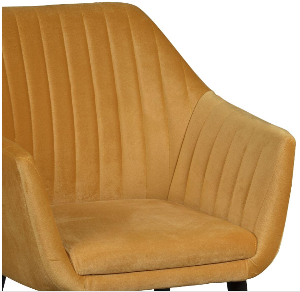 Chaises Fauteuils Jaunes Pi&egrave;tement Noir Meubles