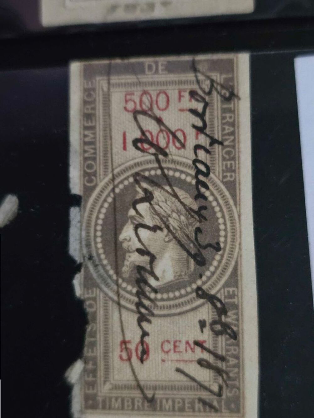 timbre+fiscaux+napoleon+de+1864,+rarisisme 
