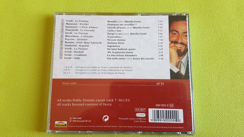 PAVAROTTI CD et vinyles