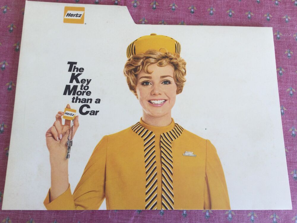 Pochette publicitaire vintage HERTZ 