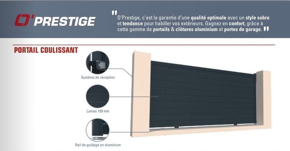 Portail coulissant + moteur Jardin