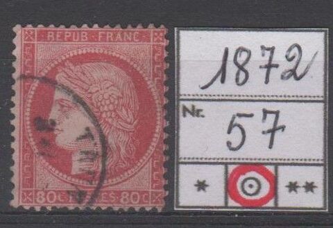 TIMBRE de FRANCE
1872
OBLITERE 5 Caumont (09)