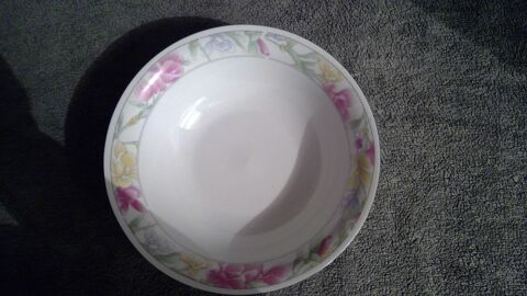 SALADIER BORD ARGENT MOTIF FLEURS 3 Triel-sur-Seine (78)