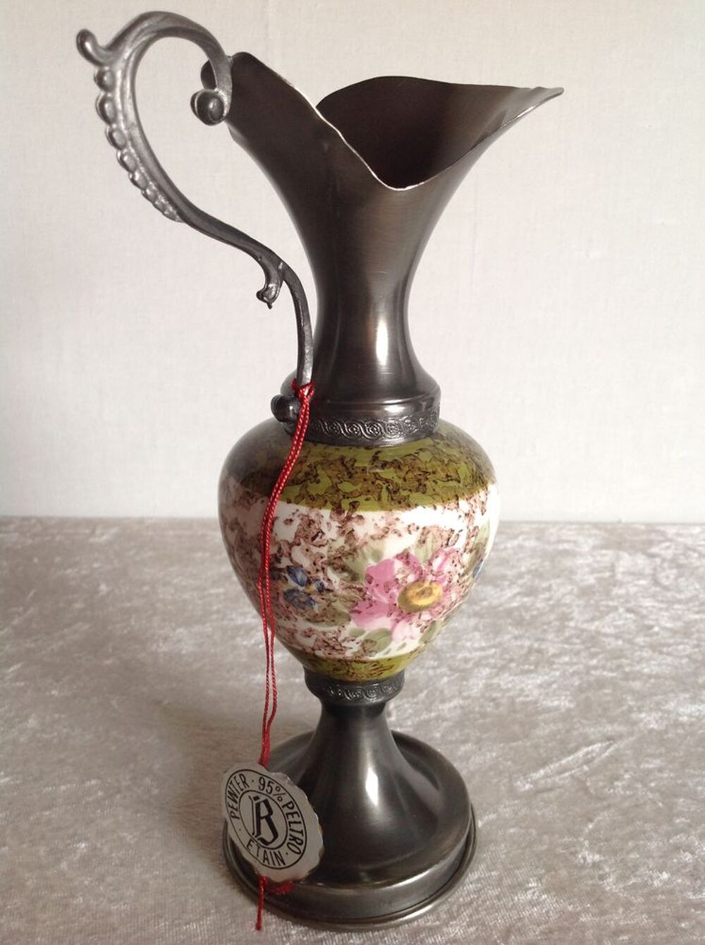 ANCIEN VASE &Eacute;TAIN ET C&Eacute;RAMIQUE PEWTER PELTRO Envoi Possible
Décoration
