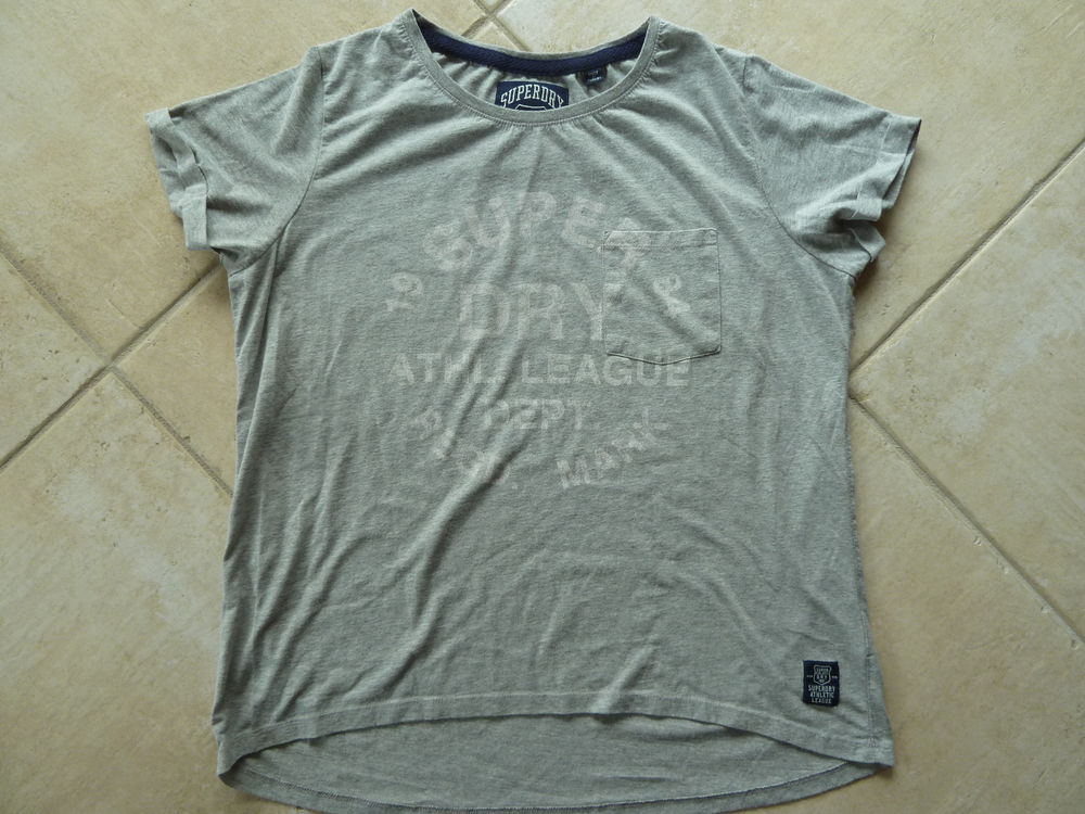 T-shirt Superdry L gris Vtements