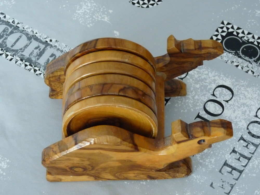 Sous verre en bois de buis dromadaires Cuisine