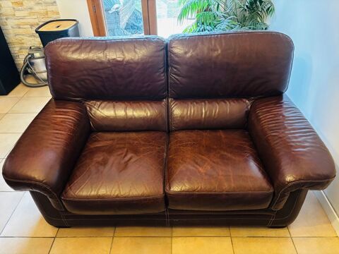 Canap� 2 places en cuir de buffle 199 Cerny (91)