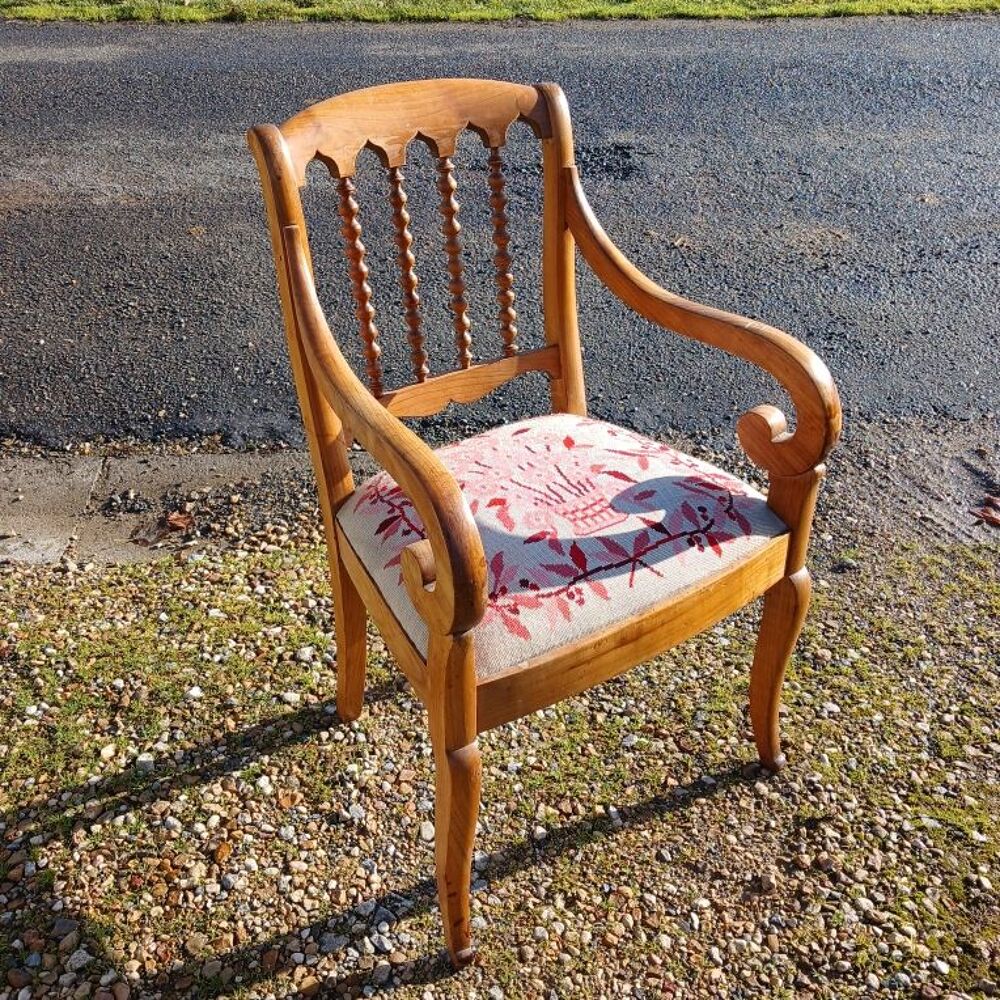 fauteuil ancien tissu &amp; bois Meubles