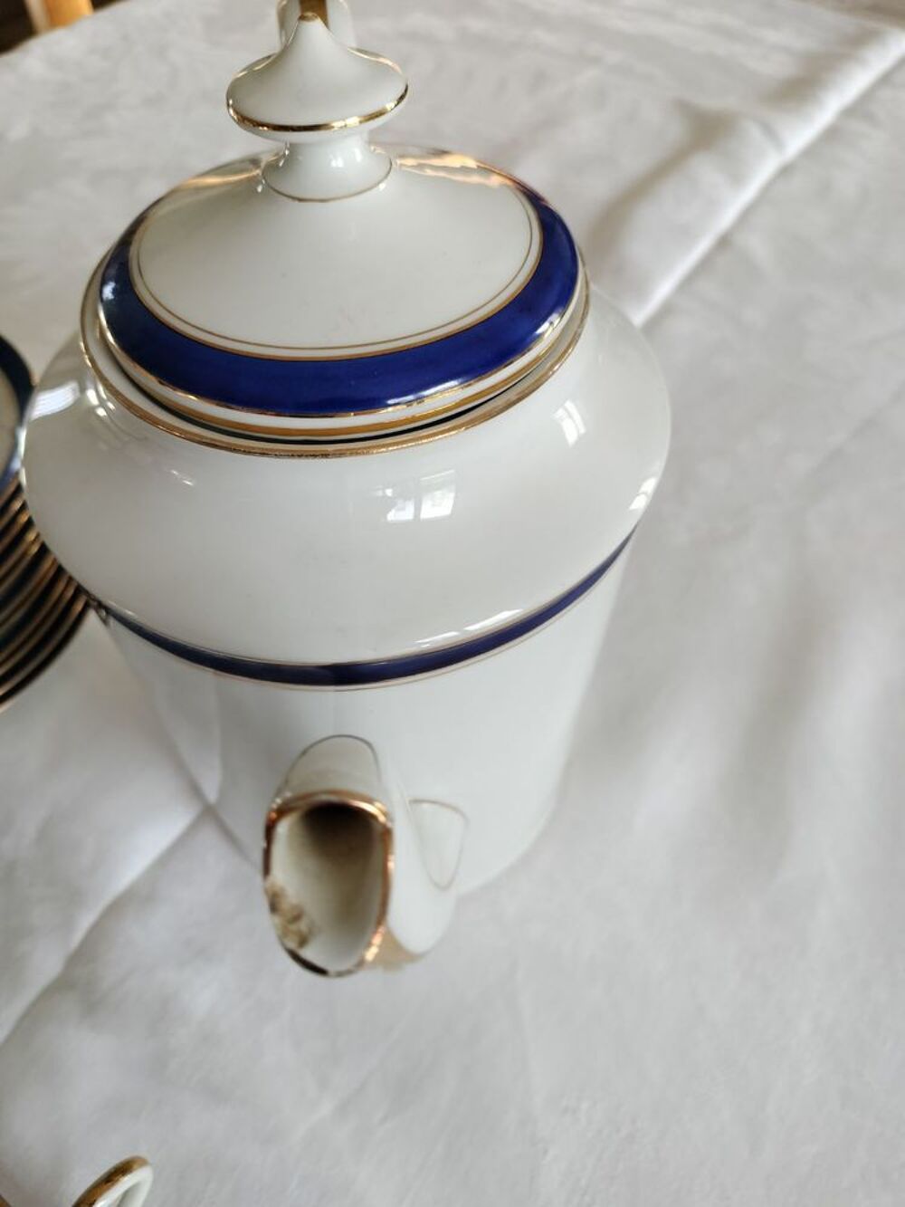 Service caf&eacute; ancien porcelaine de Limoges Cuisine
