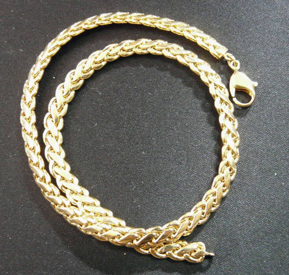Beau Collier en M&eacute;tal Dor&eacute; Ras-de-Cou brillant &agrave; torsades Bijoux et montres