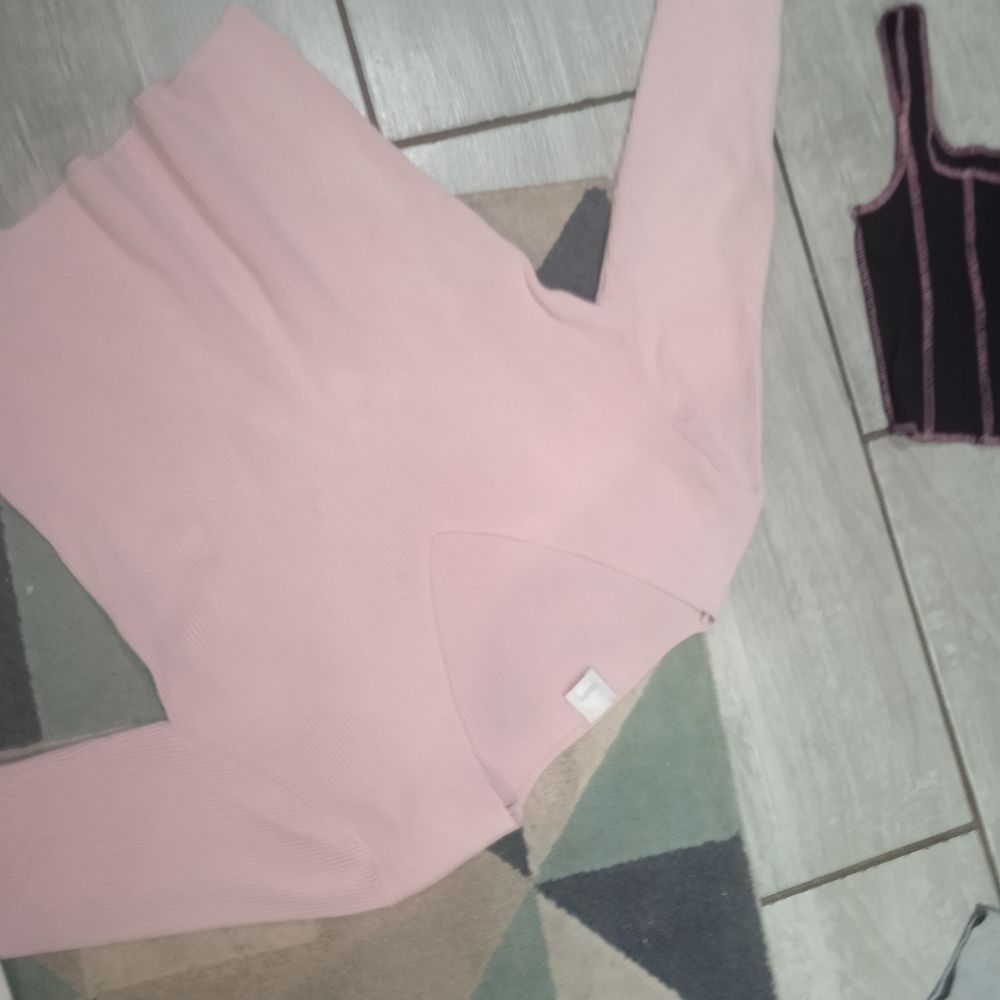 Petit pull rose marque Cama&iuml;eu T 40 manches 3/4 50 % coton e Vêtements