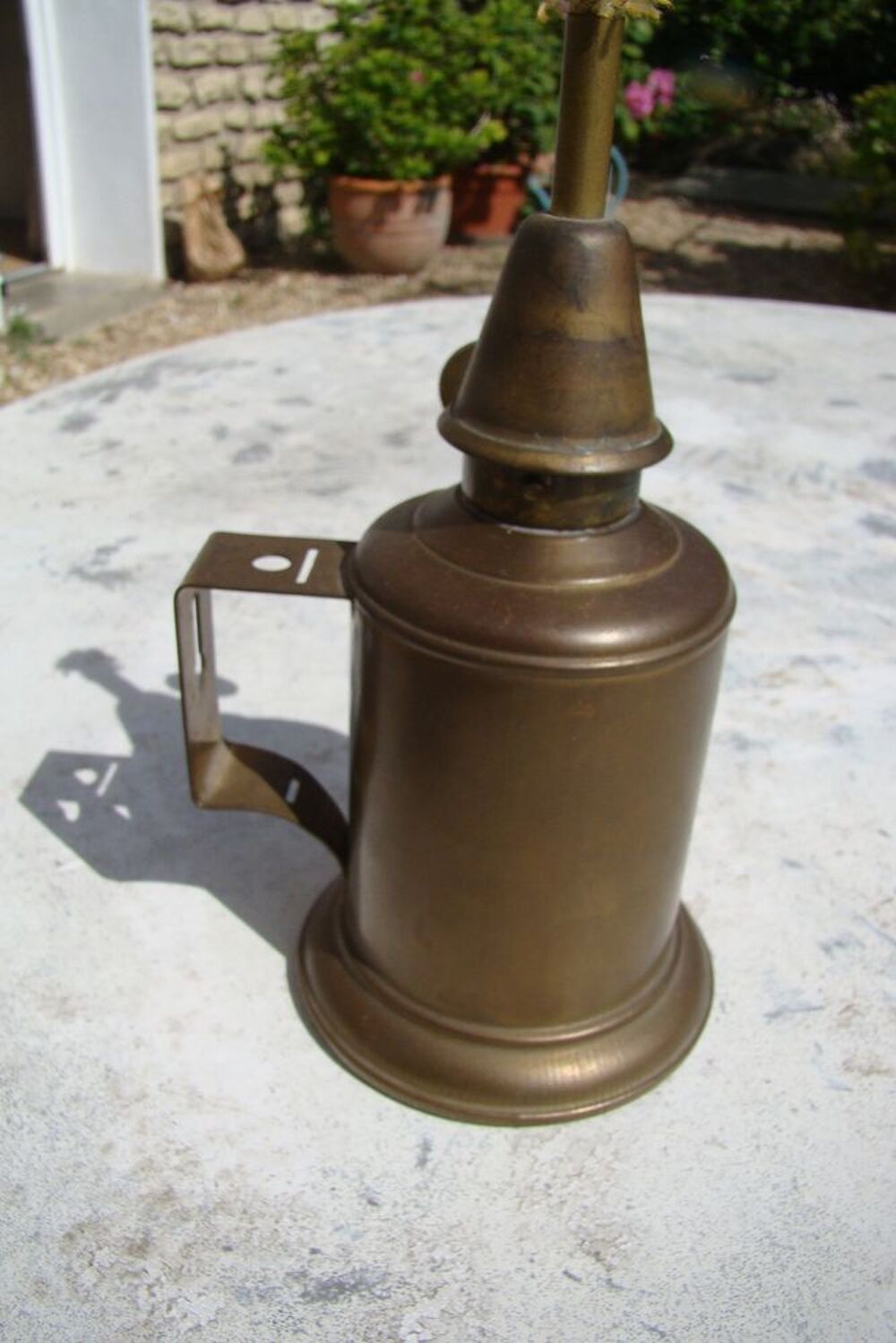 Ancienne lampe pigeon en laiton Décoration