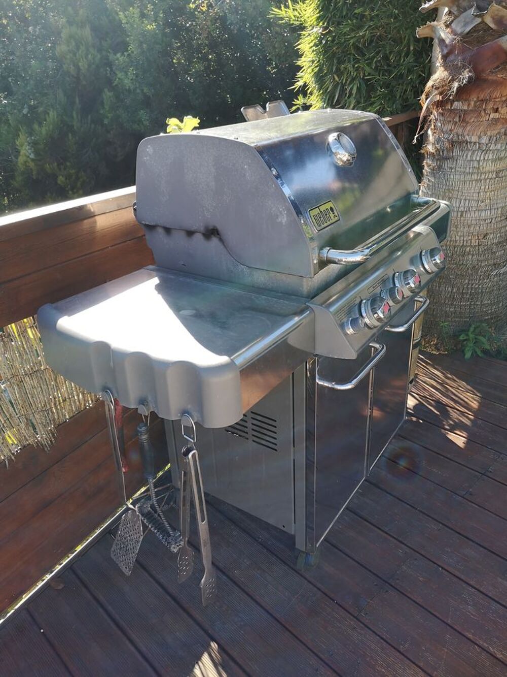 Weber Genesis S-330 GBS Inox, Gril &aacute; gaz, avec Sear station. Jardin
