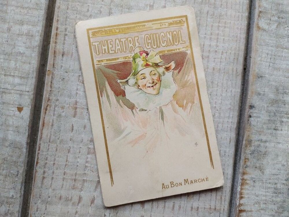 Ancien Chromo Syst&egrave;me Au Bon March&eacute; Th&eacute;&acirc;tre Guignol 