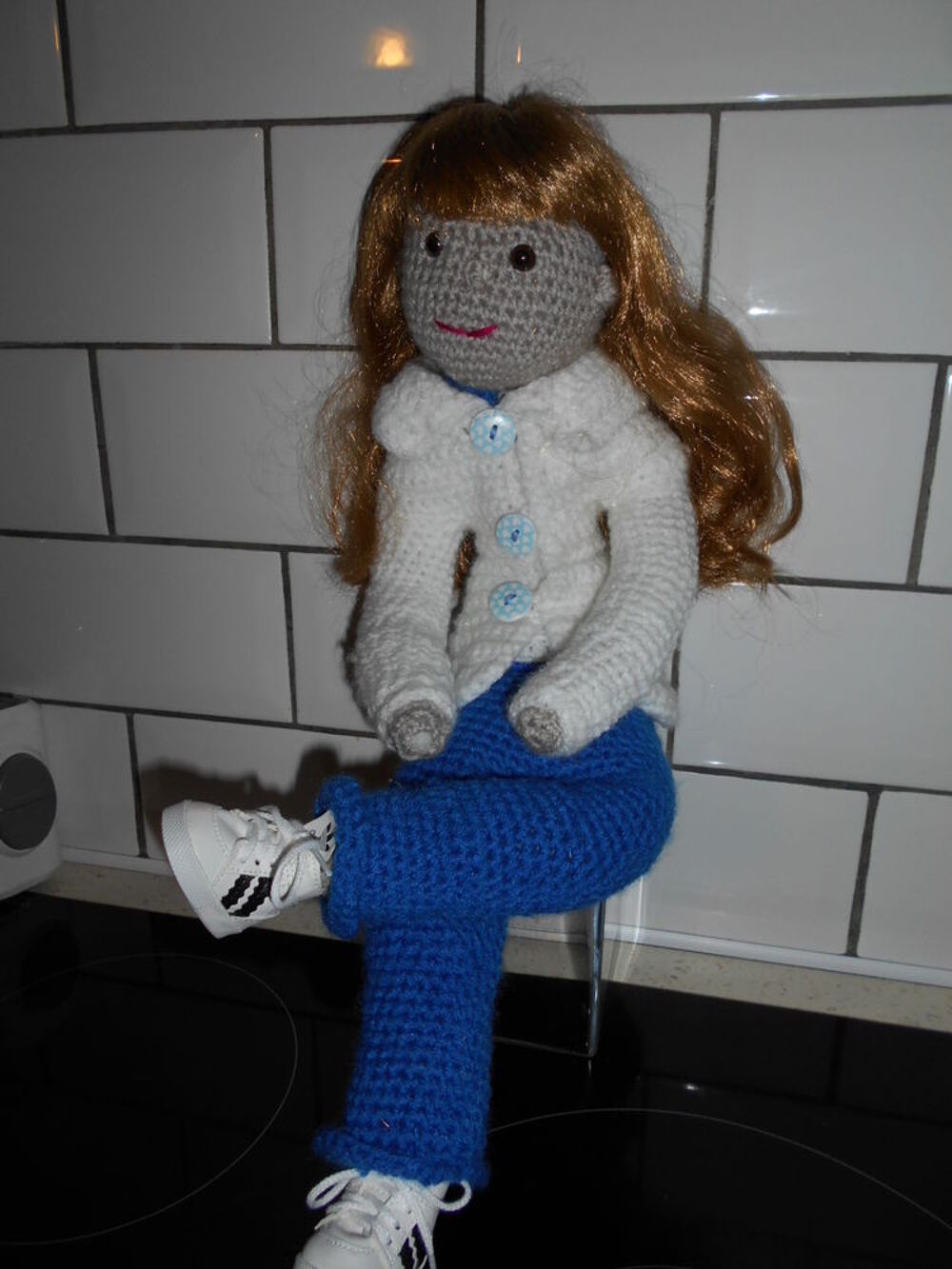 poup&eacute;e faite au crochet H 48cm Jeux / jouets
