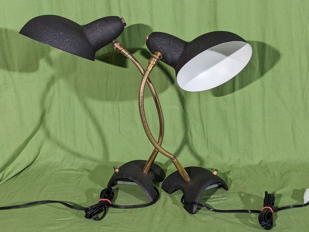 Paire de 2 lampes de bureau articul&eacute;es de Jean Boris Lacroix Décoration