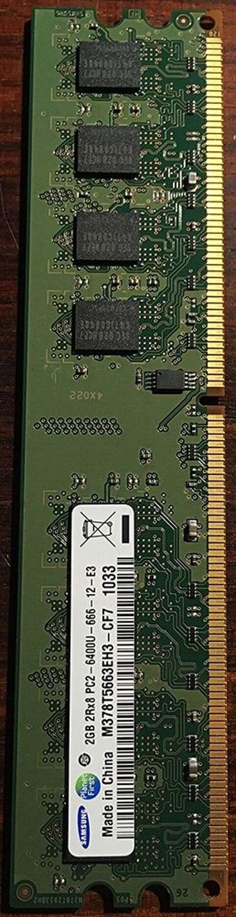 Memoire RAM 4 GB 2Rx8  DIMM PC2?6400u Pc bureau 23 Versailles (78)