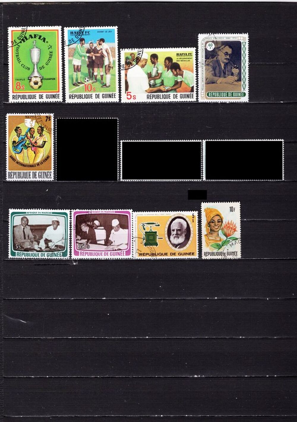 lot de 24 timbres de GUINEES 