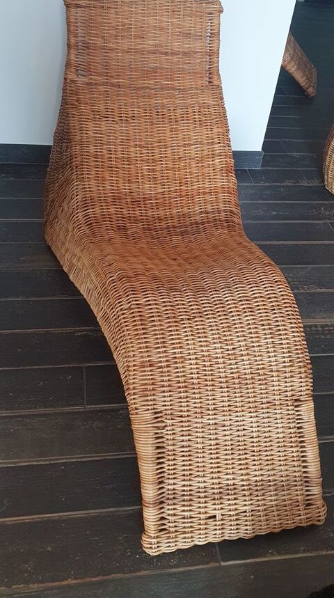 Chaise Longue Karlskrona Vintage en Osier par Carl Öjerstam Designer Suédois 250 Jarnac (16)