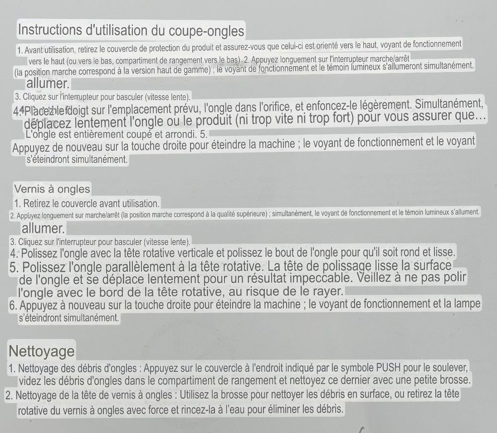 Coupe-ongles &eacute;lectrique + fonction de meulage et polissage Puériculture