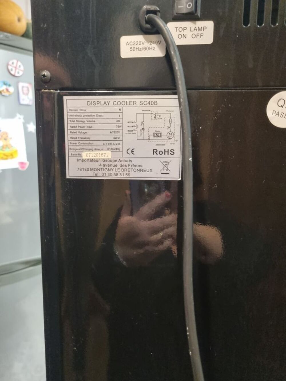 Mini frigo vitrine Electroménager