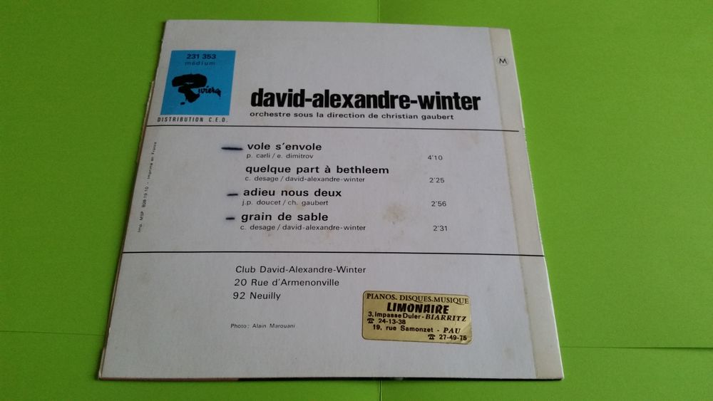 DAVID ALEXANDRE WINTER CD et vinyles