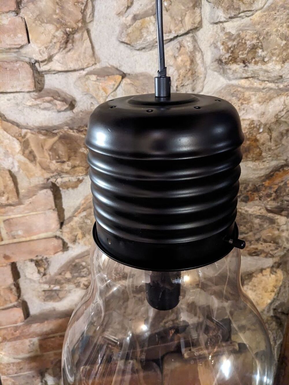 Tr&egrave;s grosse ampoule lustre style INGO MORERE lampe suspensio Décoration