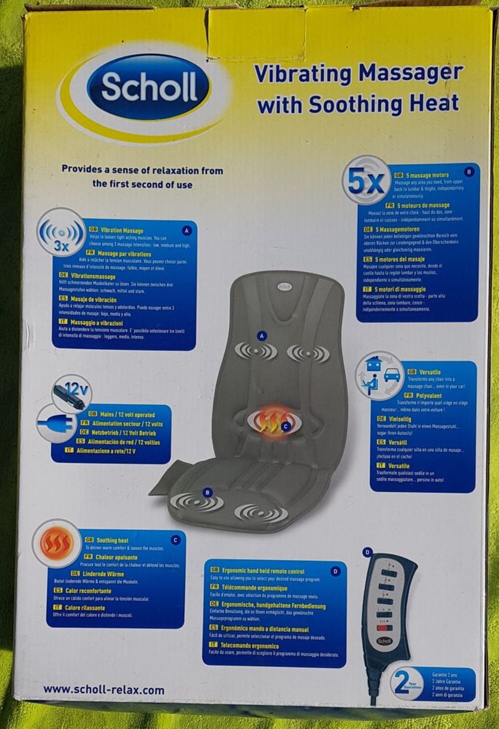 Si&egrave;ge De Massage et chauffant marque Scholl Sports