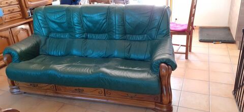 canapé en cuir + 2 fauteuils en cuir 0 Laguenne (19)