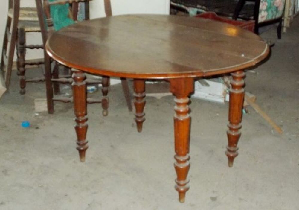 table ancienne en bois 2 rabats Meubles