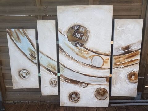 Tableau quadriptyque abstrait Maison Du Monde 90 Saint-Mandrier-sur-Mer (83)