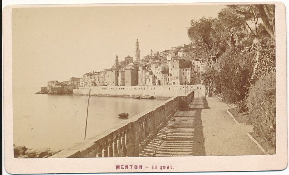 Menton. Le Quai. Photographie Pascal Amarante &agrave; Menton 1880 