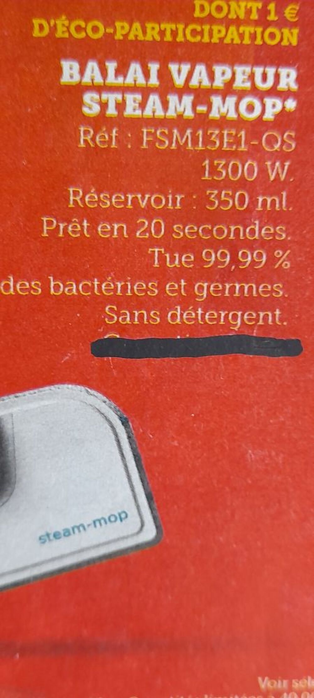 balais vapeur steam mop Electroménager