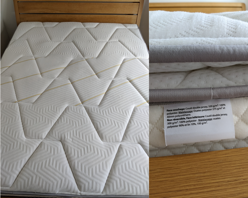 Matelas 2 personnes 160 x 200 cm Treca tr&egrave;s bon &eacute;tat Meubles