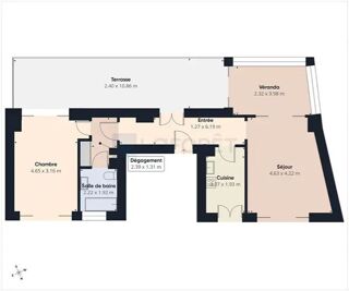  Appartement à vendre 2/3 pièces 55 m²