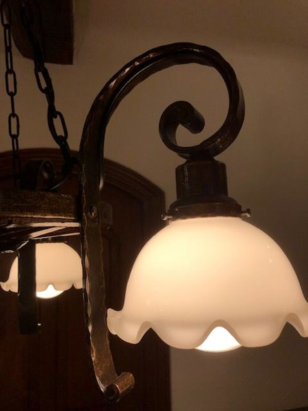 LUSTRE RUSTIQUE FER FORGE Décoration