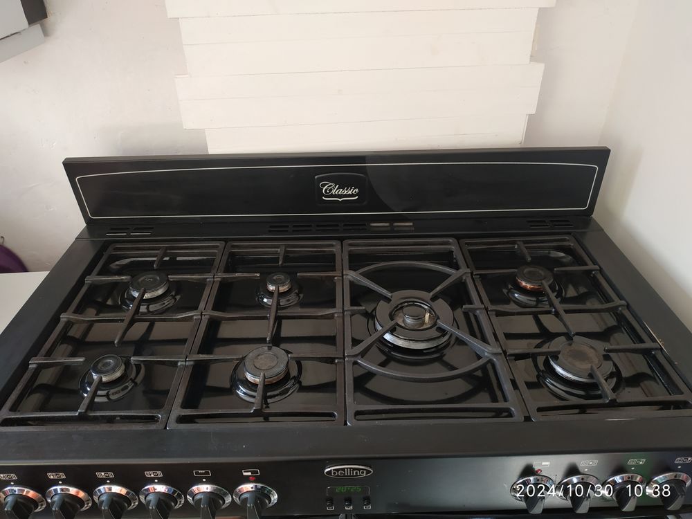 Cuisini&egrave;re Belling Classic - Gaz - Noire Electroménager