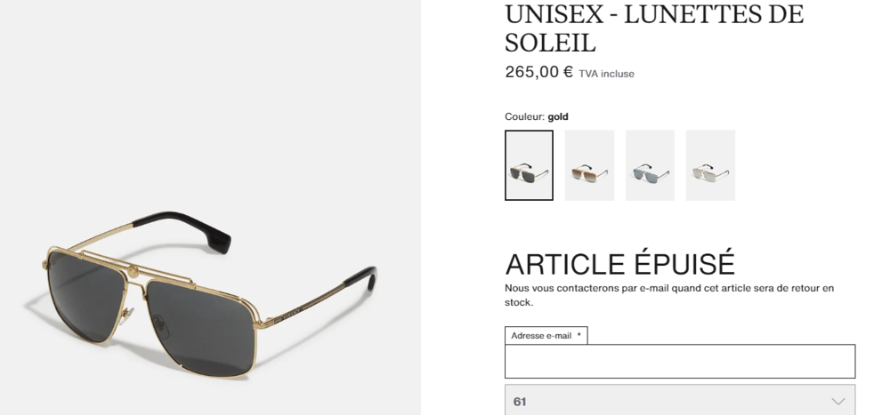 Lunettes Versace Bijoux et montres