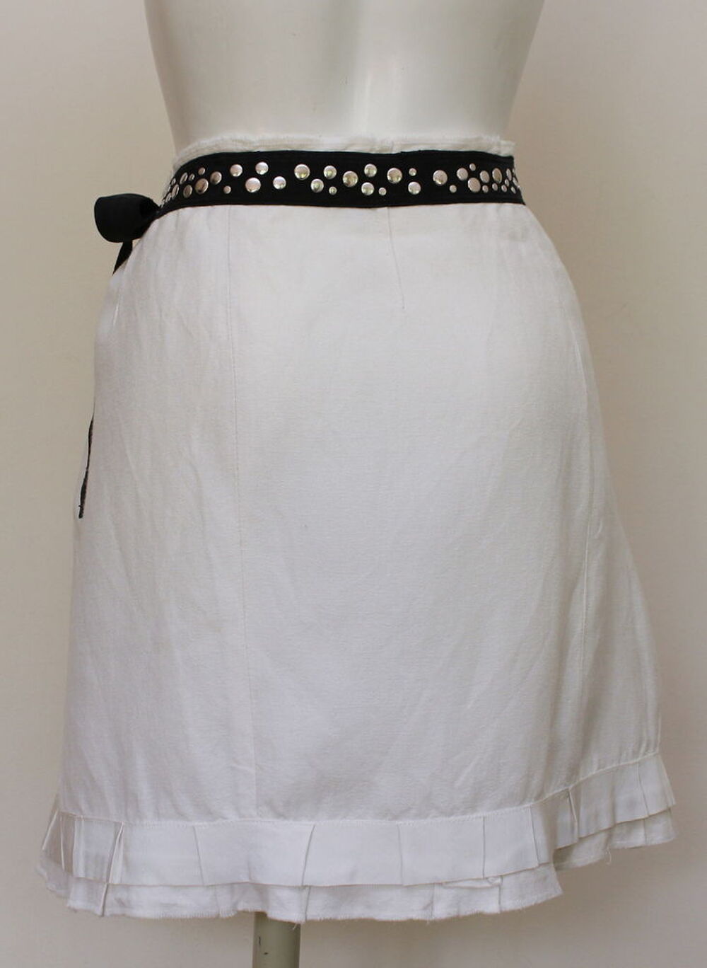 Jupe lin blanc SONIA RYKIEL T.38 Fr Vêtements