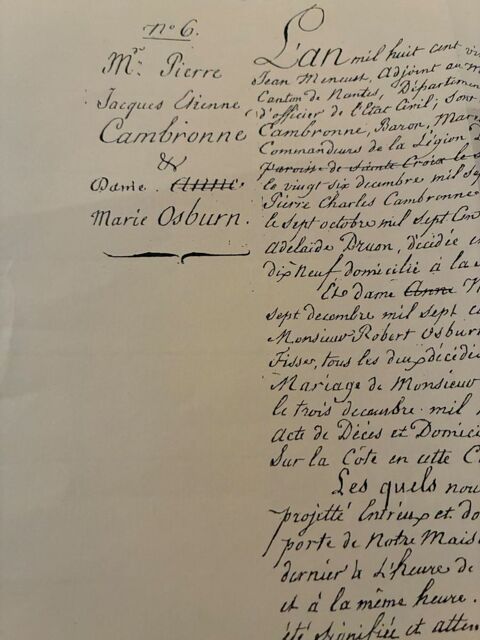 DOCUMENT SIGNE DE PIERRE JACQUES ETIENNE CAMBRONNE 100 Montpellier (34)