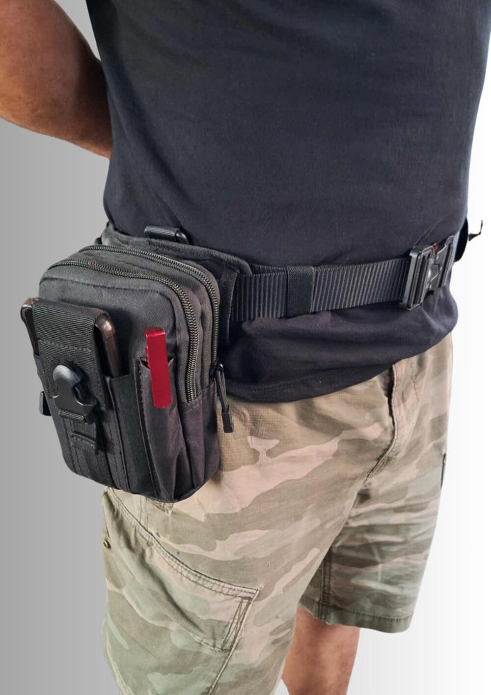 Ceinture tactique + sur-ceinture MOLLE + sacoche + accessoir Vêtements