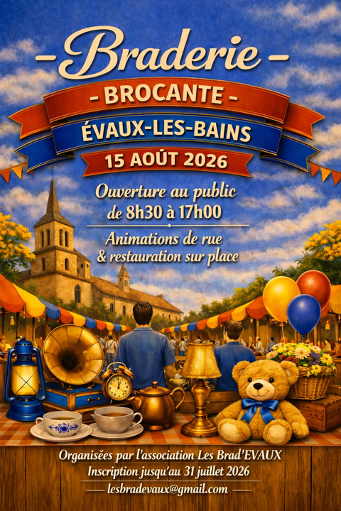 38�me Braderie, Brocante, d'EVAUX LES BAINS 0 �vaux-les-Bains (23)