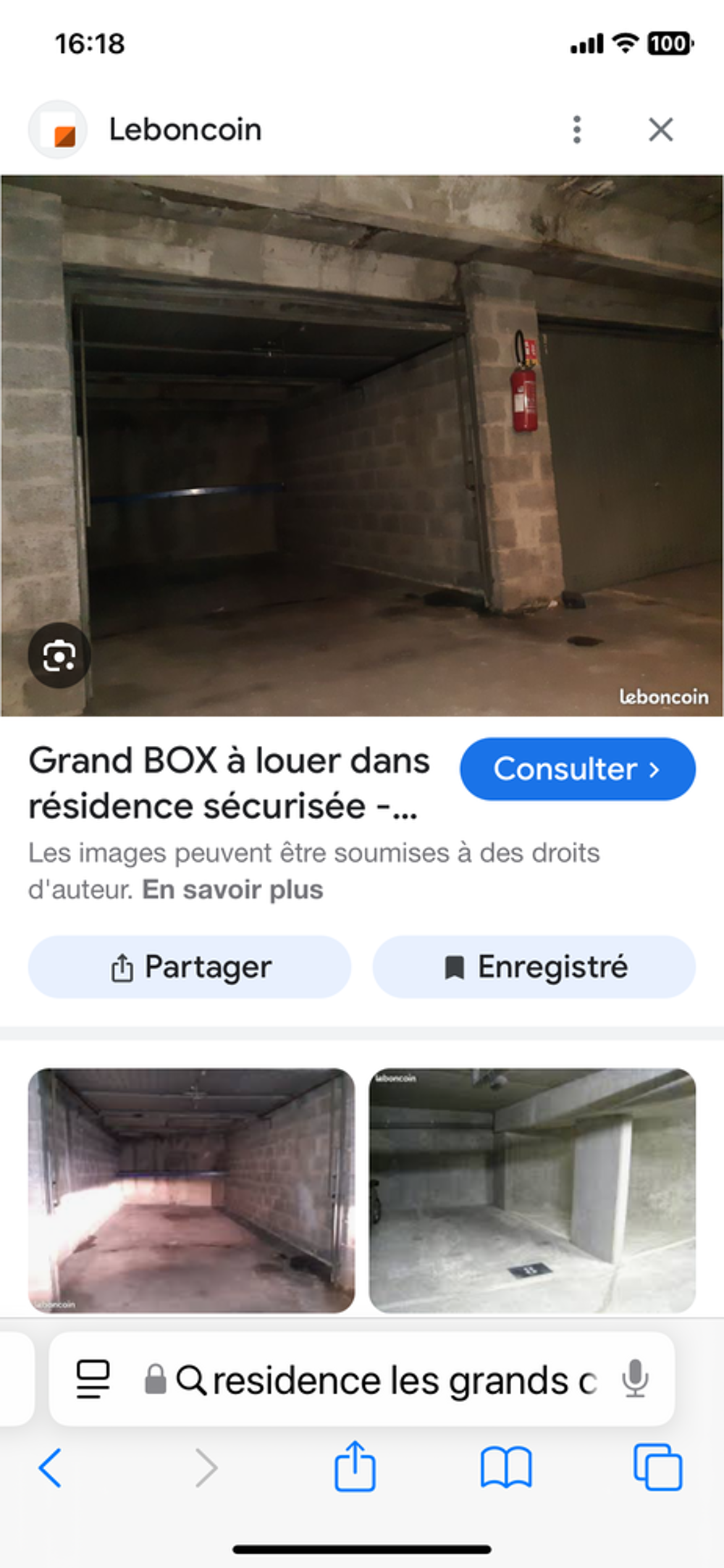 Location Parking/Garage Box Livry-gargan
